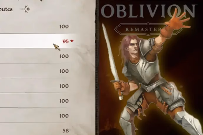 ¿Qué pasó con el sistema de subida de nivel en Oblivion?