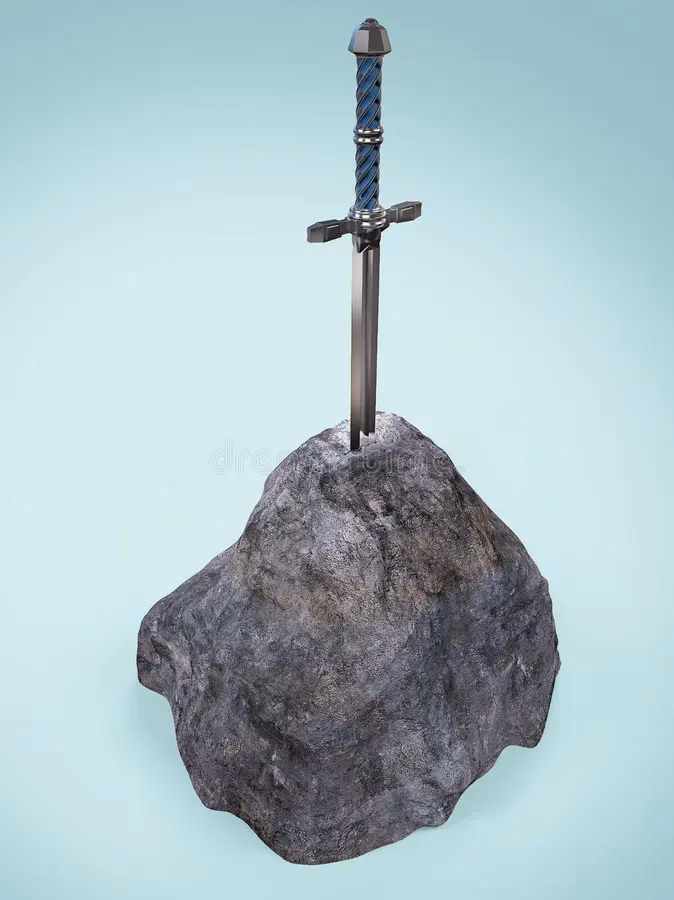¿Qué pasó con la espada hincada sobre una roca?