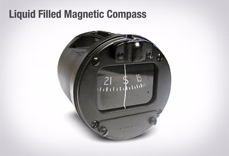 What does the aircraft compass measure?