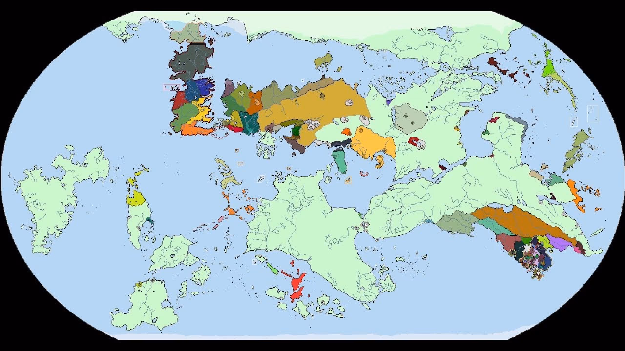 What is the map of the north in a game of Thrones?
