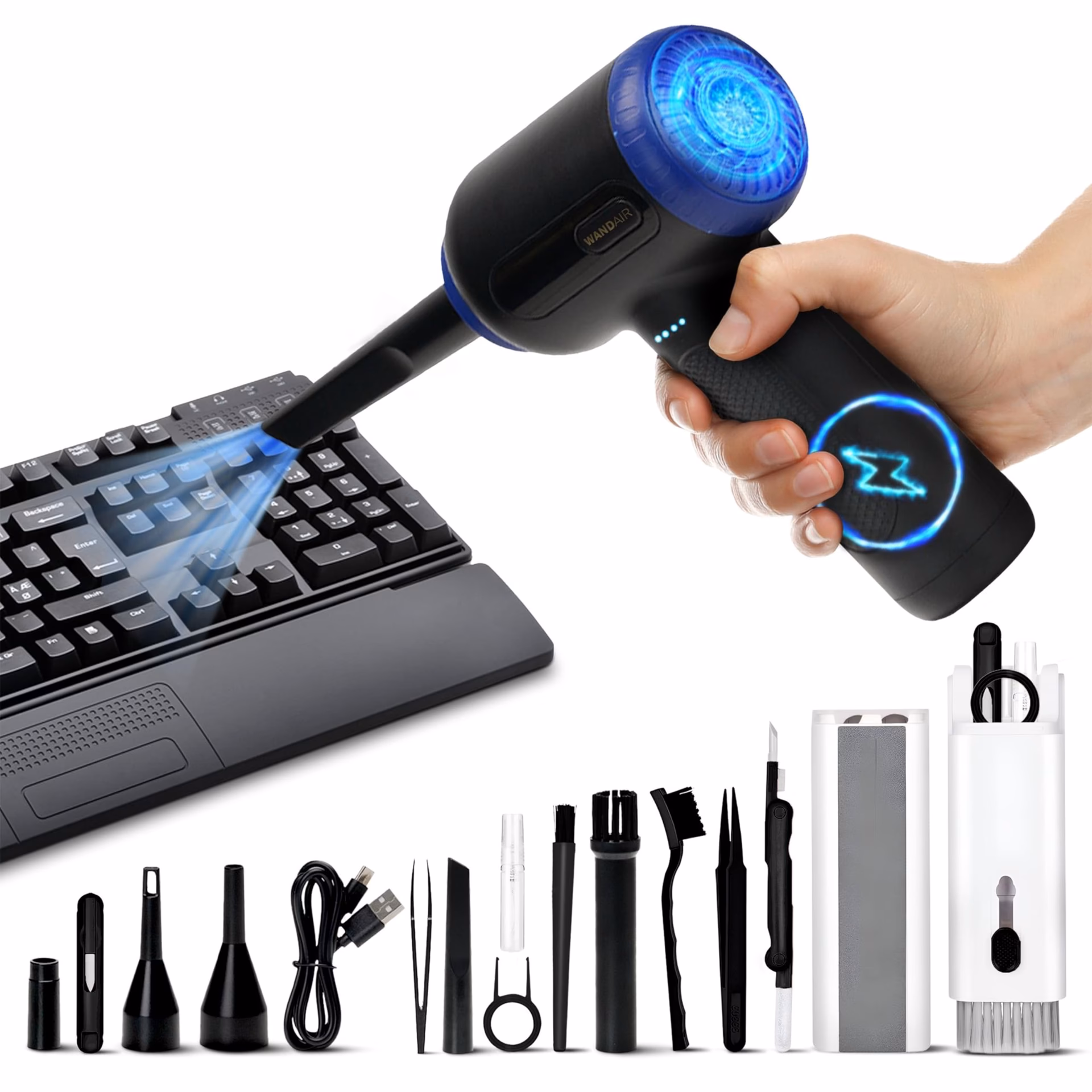 How to clean a computer with compressed air?