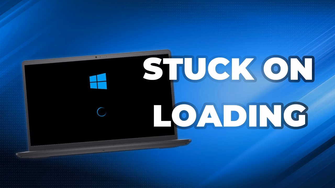 Why is Windows stuck on the loading screen with spinning dots?
