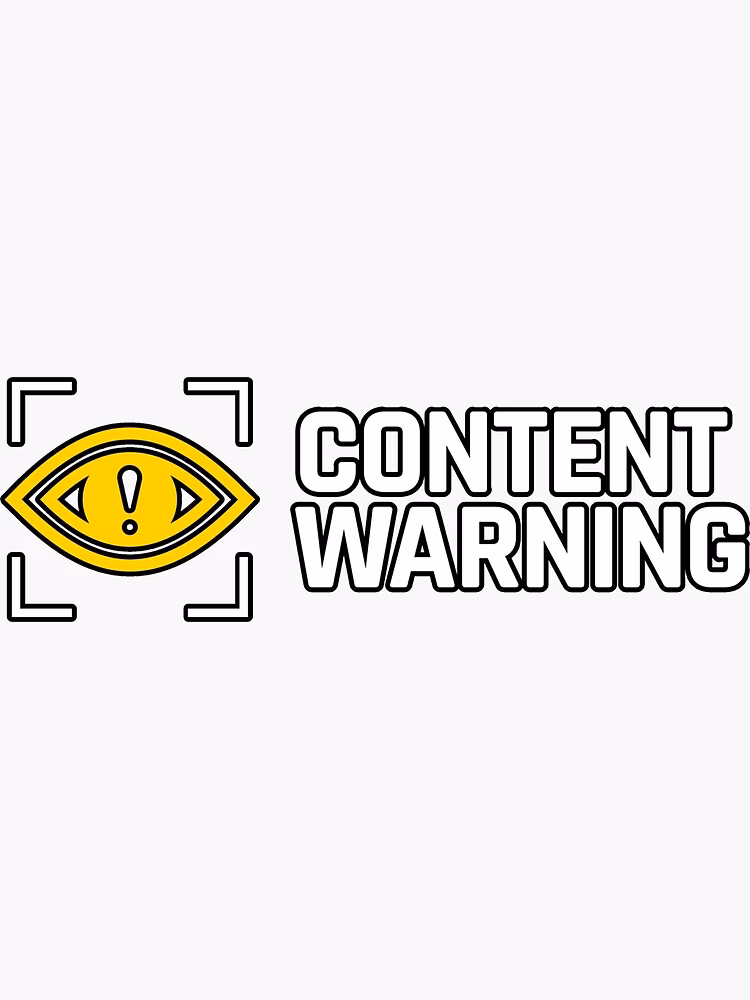 What does the content warning logo mean?