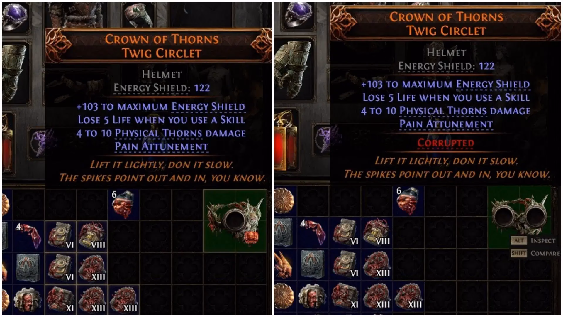 What is corruption in path of exile?