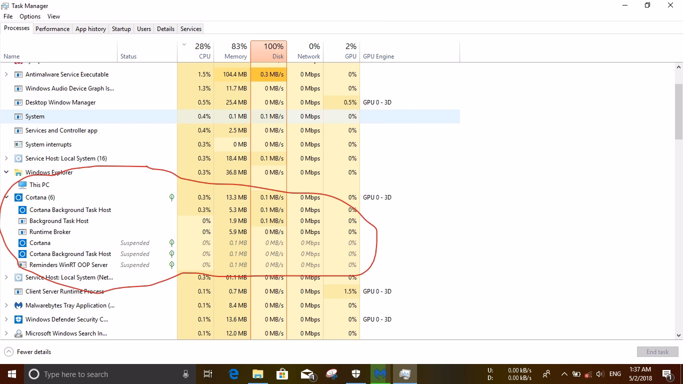 How to close Cortana on Windows 10?