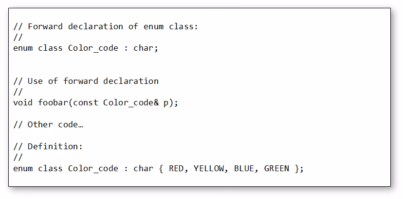 How are enums indexed in C++?