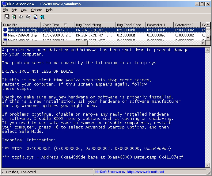 What is a blue DUMP error on Windows 10?
