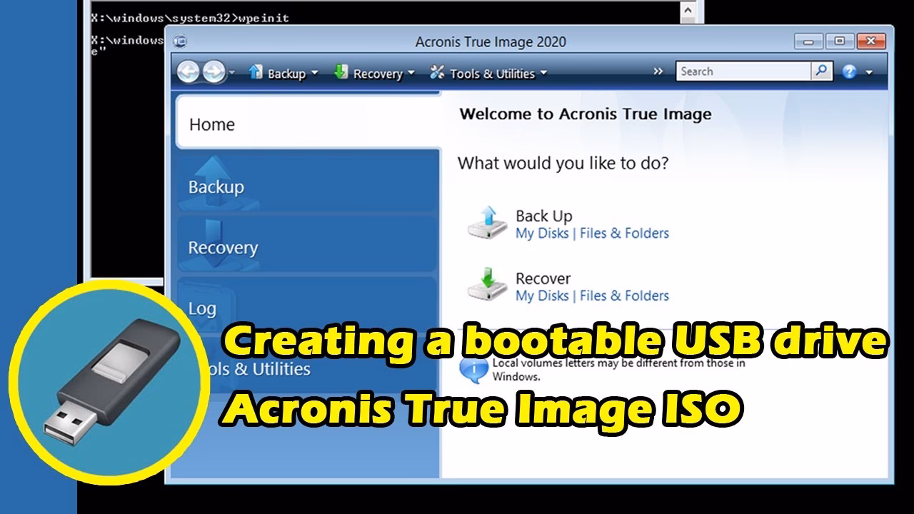How do I create a bootable USB drive in Acronis?
