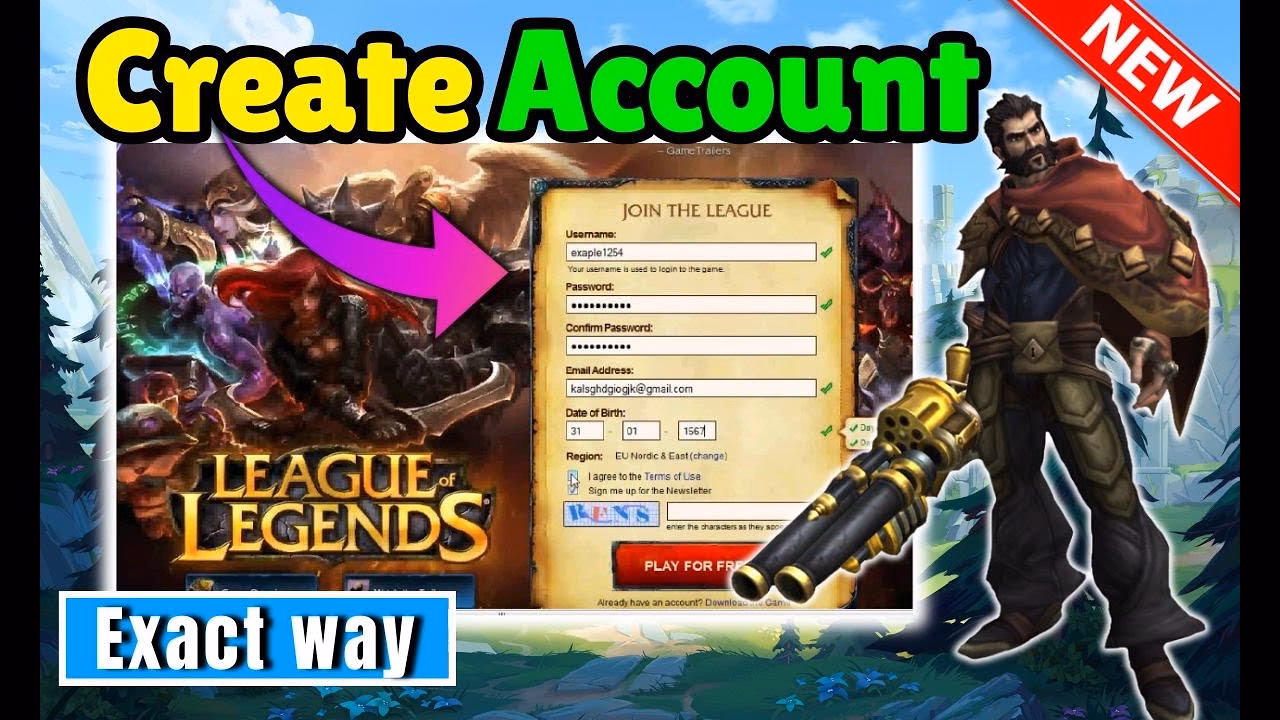 How do I create a League of Legends account?