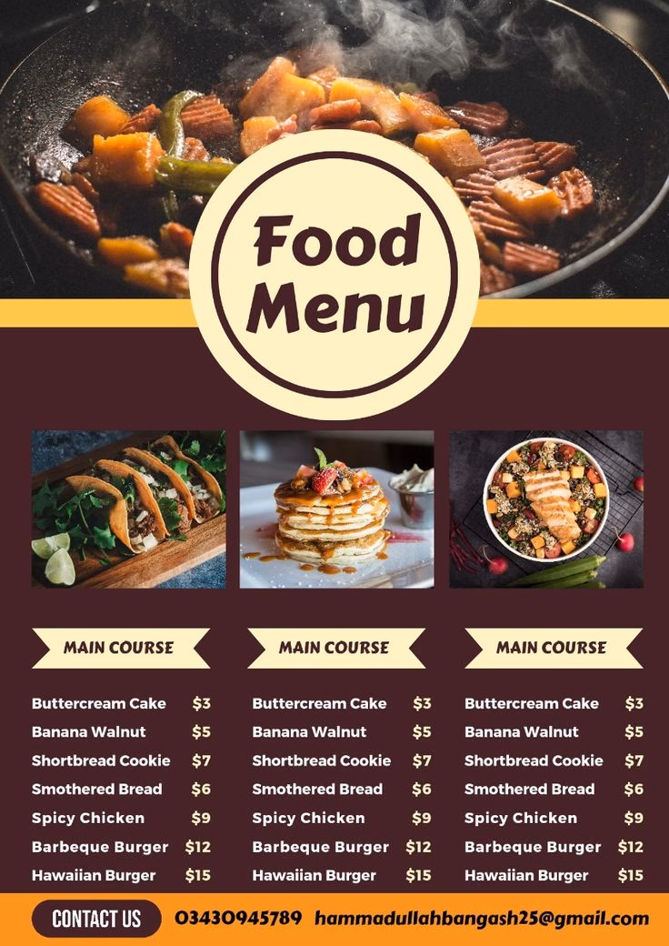 What makes up a menu design?