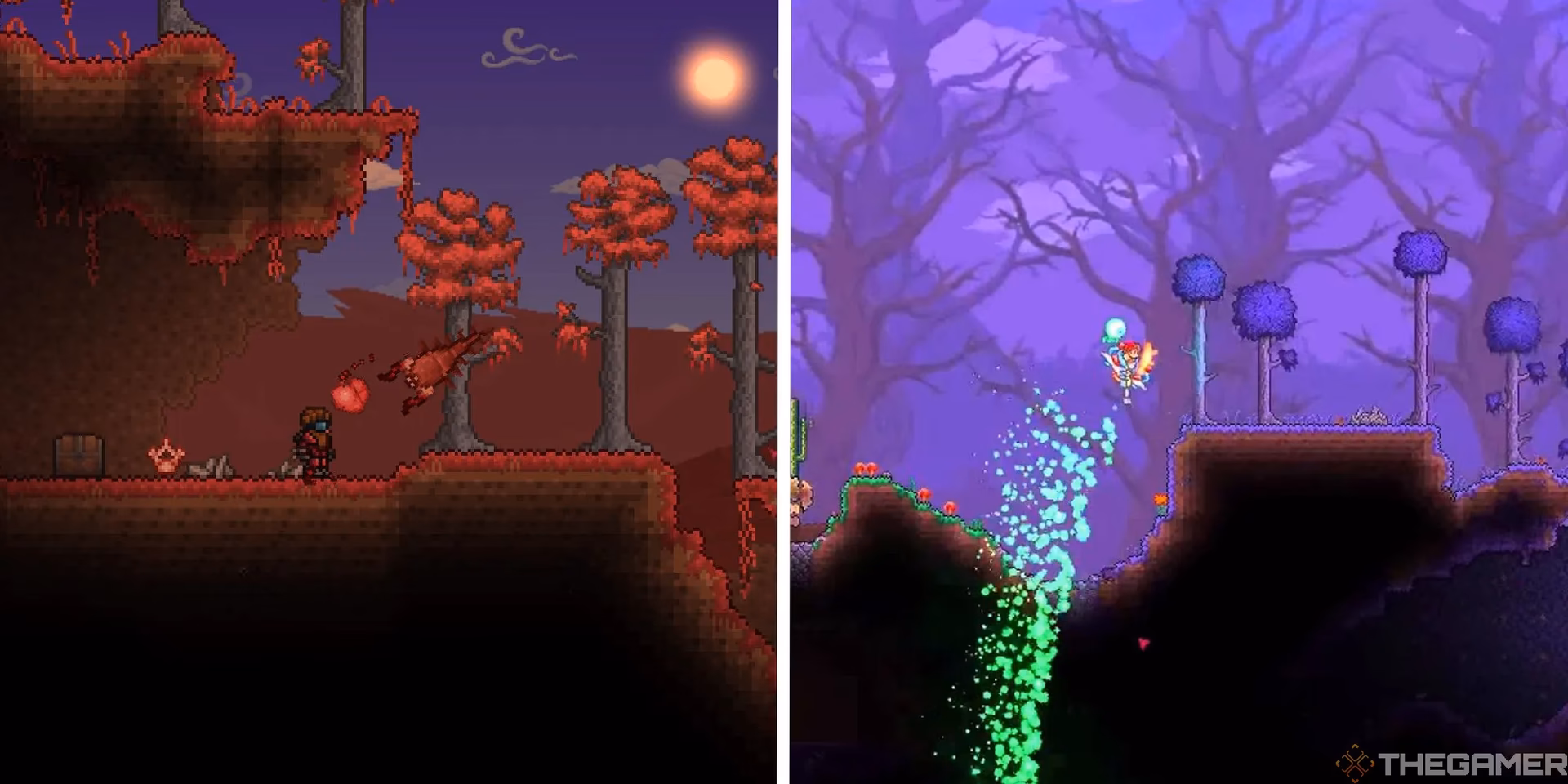 What is the difference between Crimson Heart and corruption?