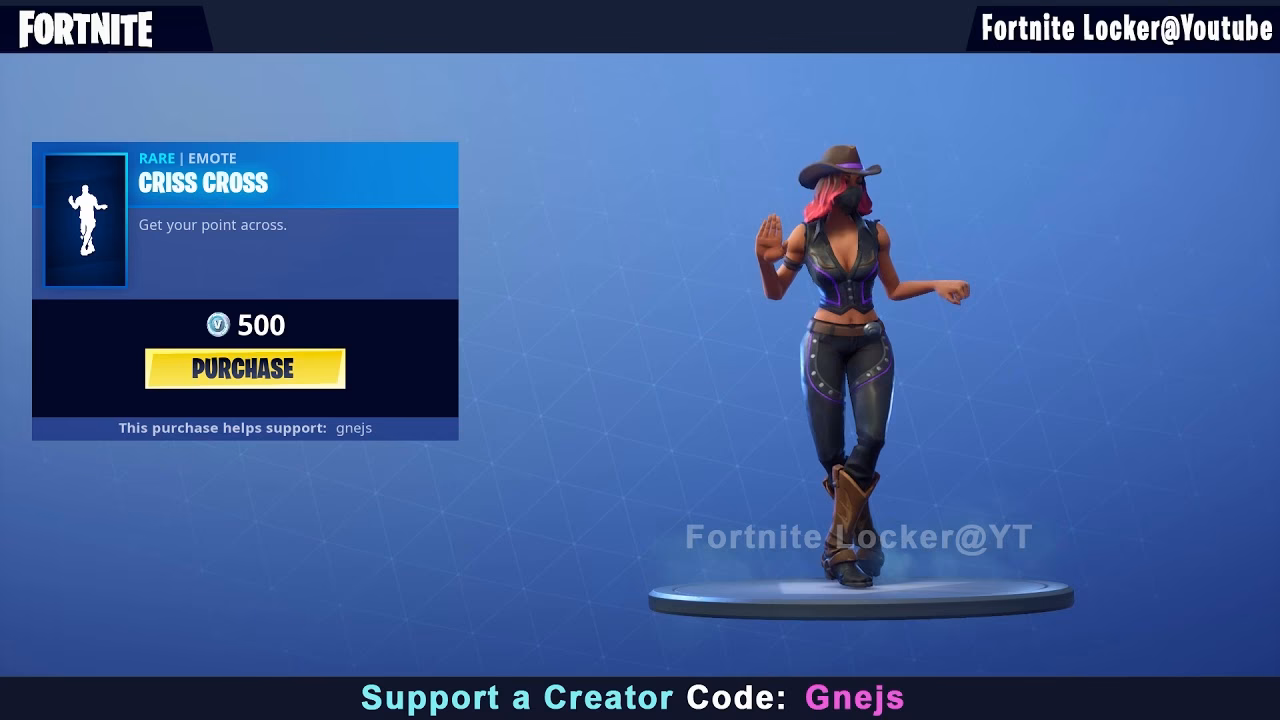 How many times has criss cross appeared in Fortnite?