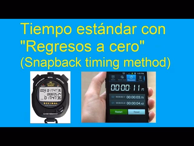 ¿Cómo se hace un cronómetro con vuelta a cero?