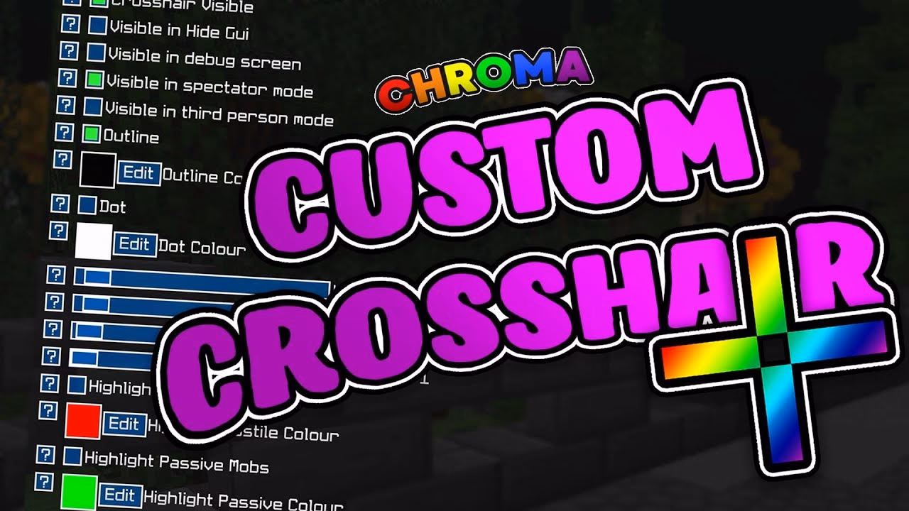 How do I create a custom crosshair in Minecraft?