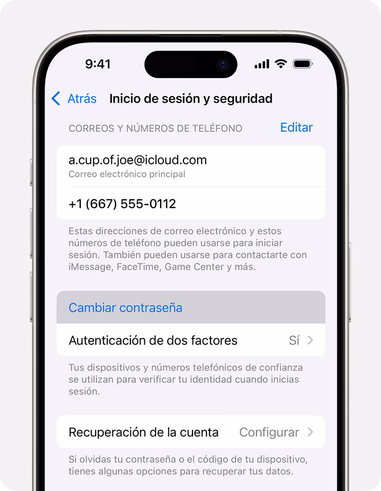 ¿Cómo cambiar mi contraseña?