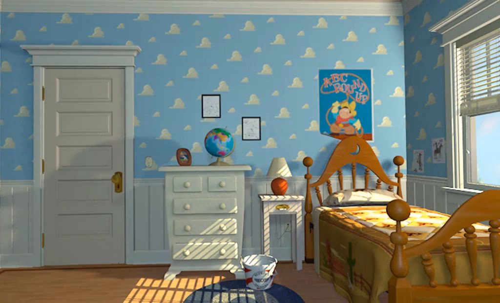 ¿Dónde está el cuarto de Andy en Toy Story 2?