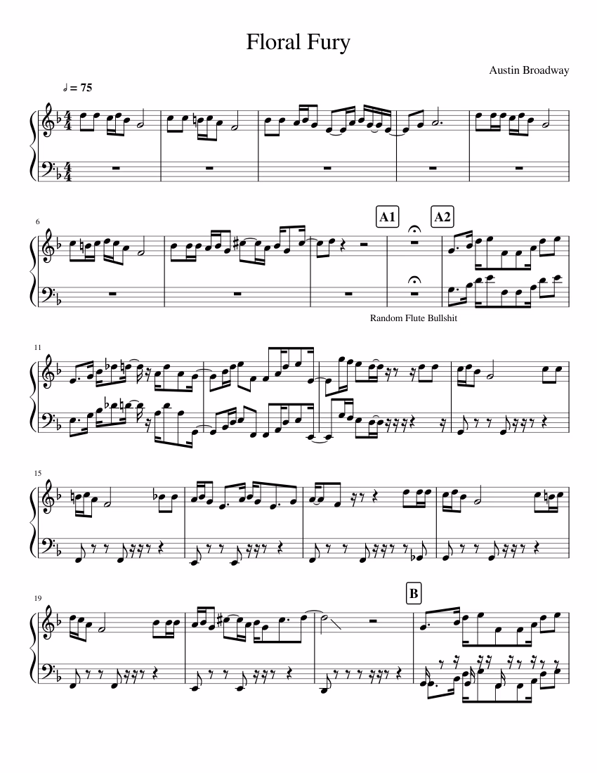 What instrument does floral Fury play in Cuphead Ost?