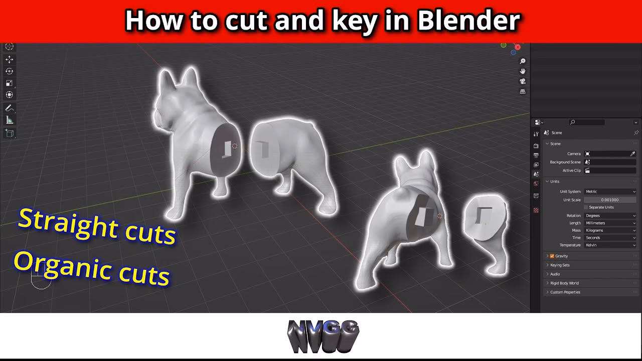 How to cut holes in a shape in Blender?