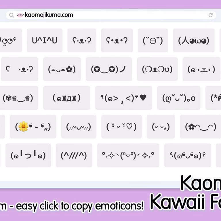 How to copy a Kawaii face to the clipboard?