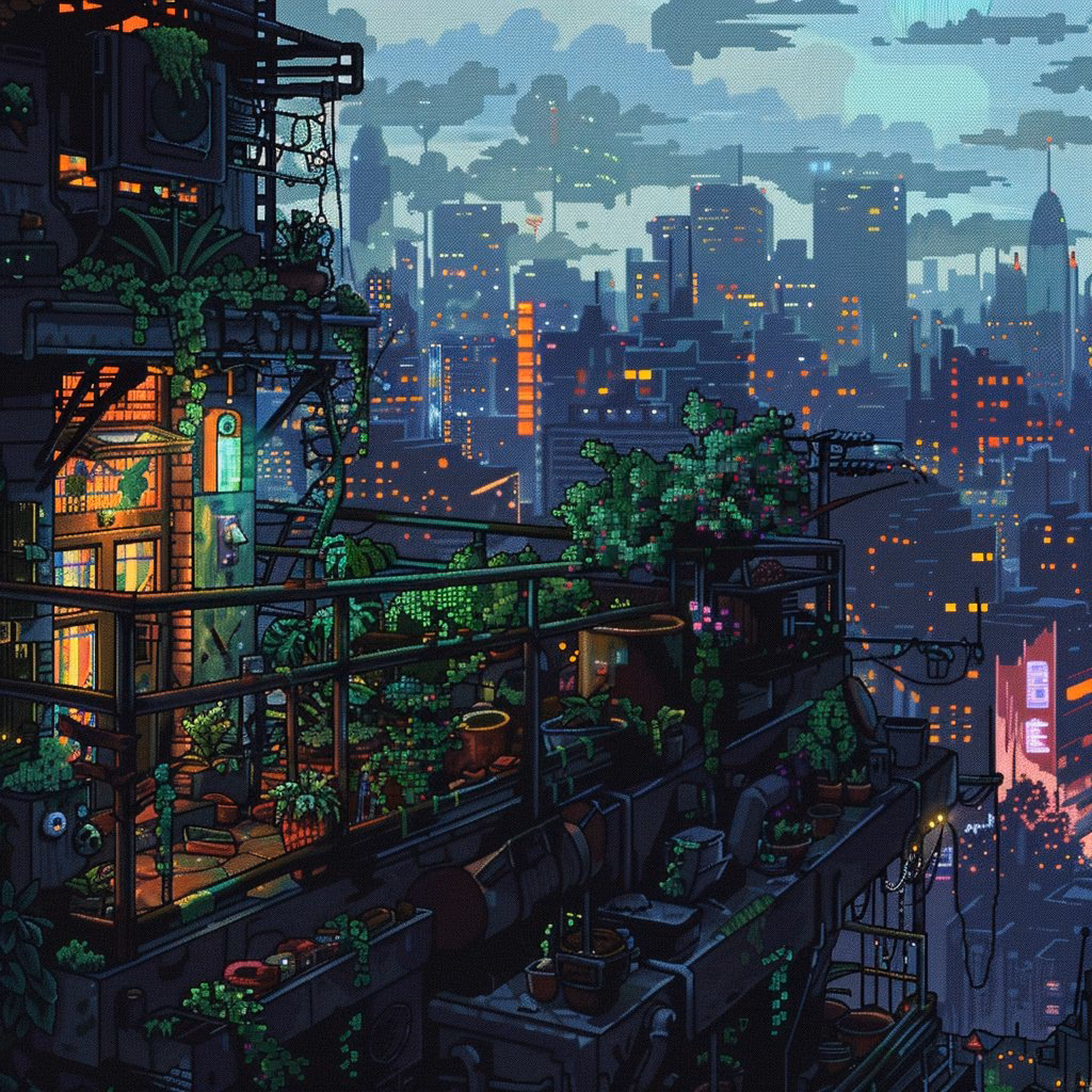 Where can I find cyberpunk and pixel art assets?