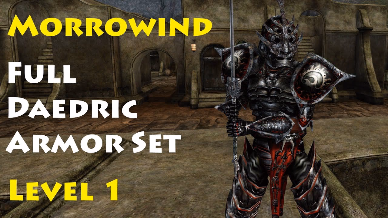 Where can I find Daedric armor in Morrowind?