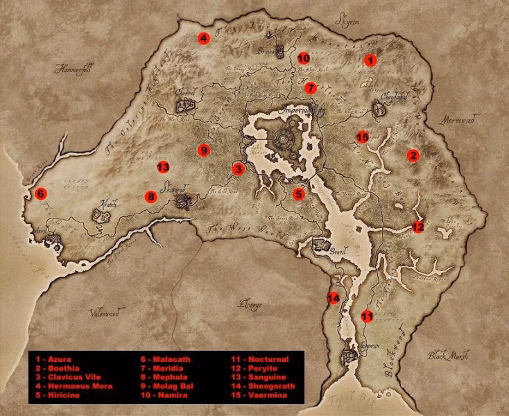 How many Daedric Princes are there in Skyrim?