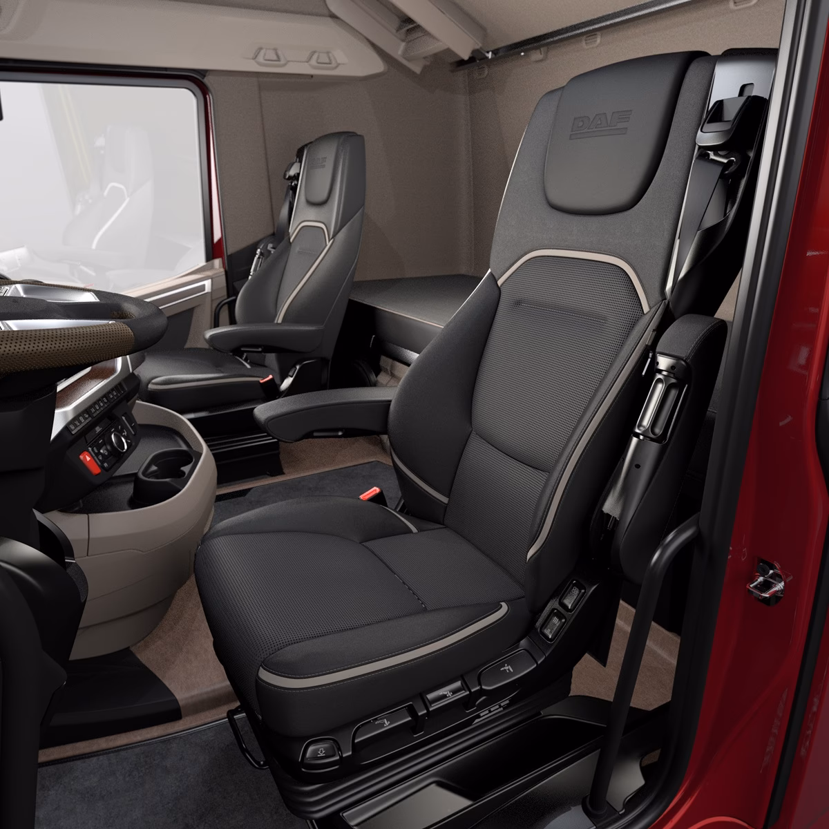 Does a DAF XG have a swivel seat?