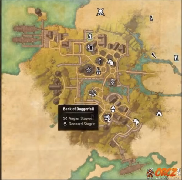 How do I find a bank in Daggerfall?