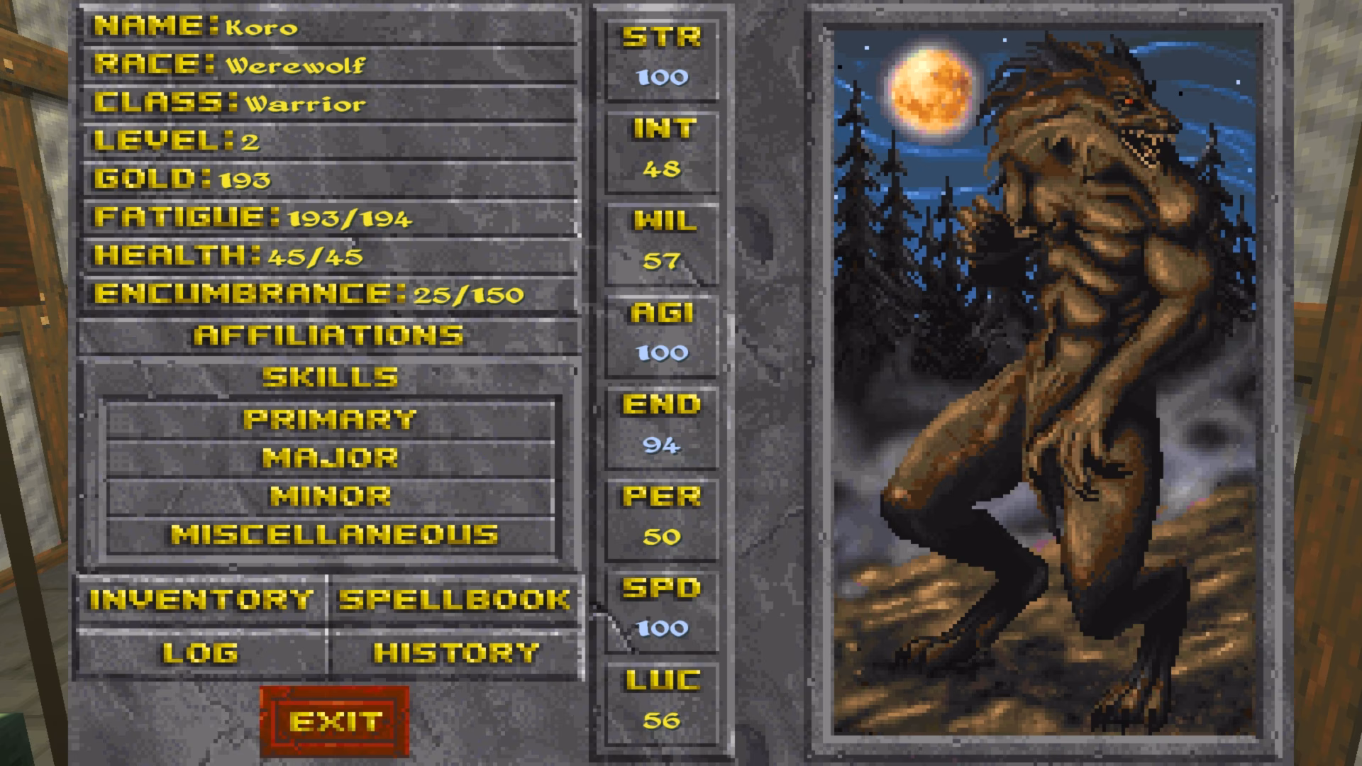 How do you get lycanthropy in Daggerfall?