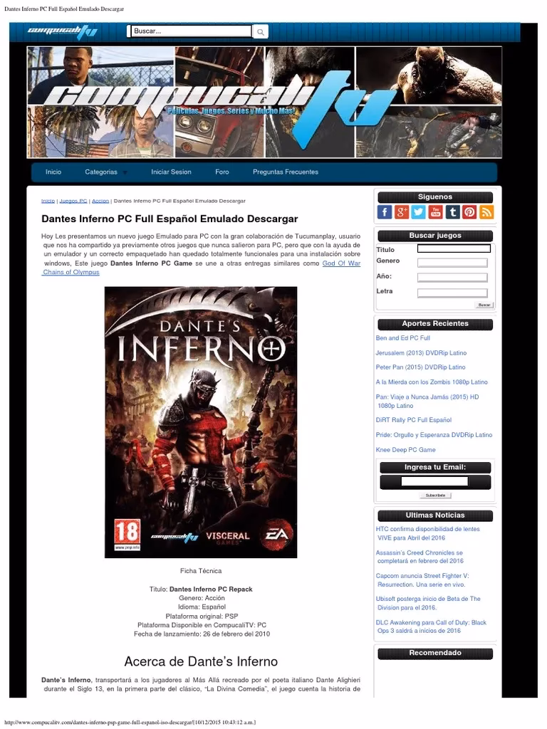 ¿Qué es Dante's Inferno Enhanced?