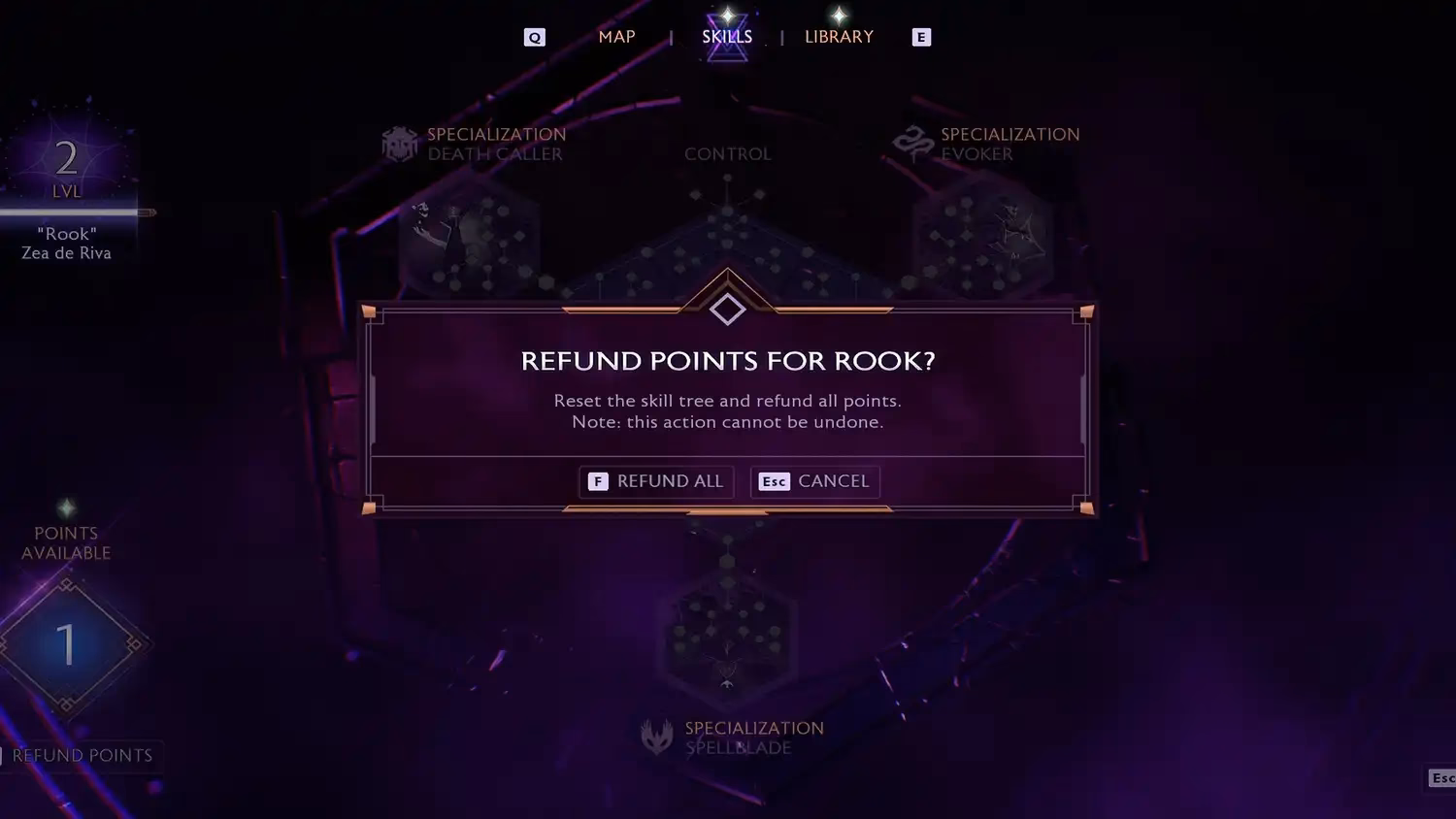 Does Dragon Age 2 have a respec potion?