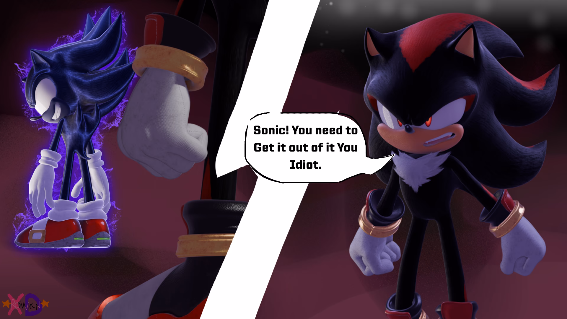 How good is dark sonic vs Shadow comic dub N' animation?