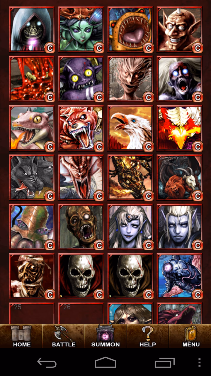 Which monsters are available in Summoners War?