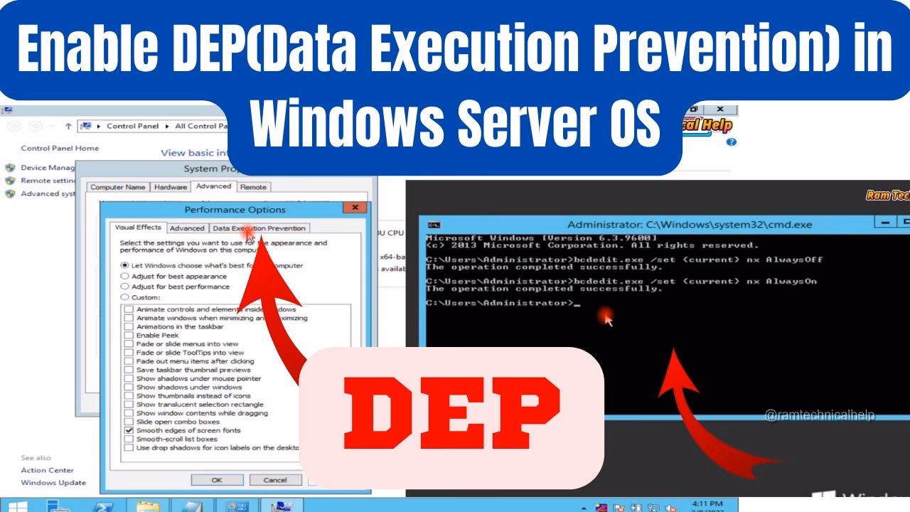 How do I Turn Off Data Execution Prevention?