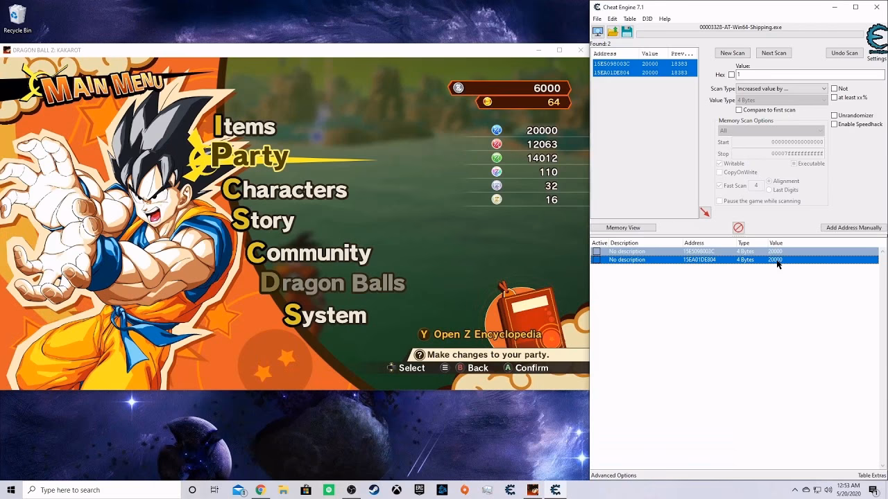 Does Dragon Ball Z Kakarot have cheats?