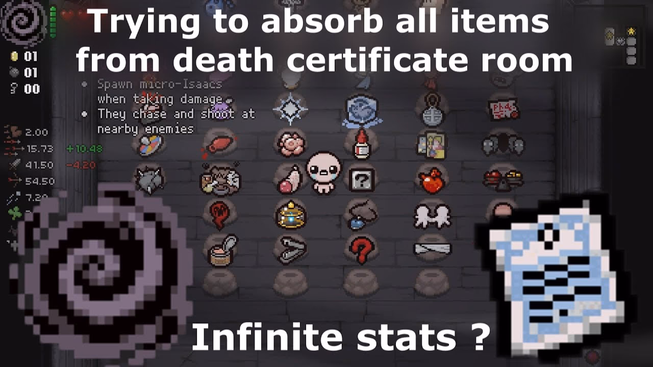 Where does Isaac return after taking an item?