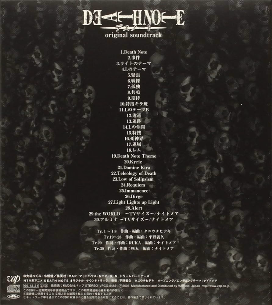 Who wrote the original Death Note theme song?