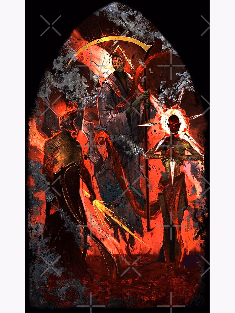 Who are the dead three in the Book of Dead Gods?