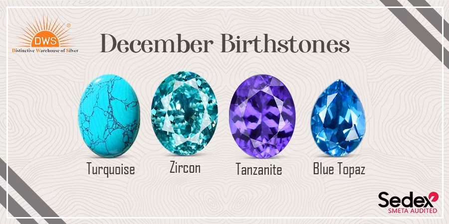 What gemstones are tied to December birthdays?