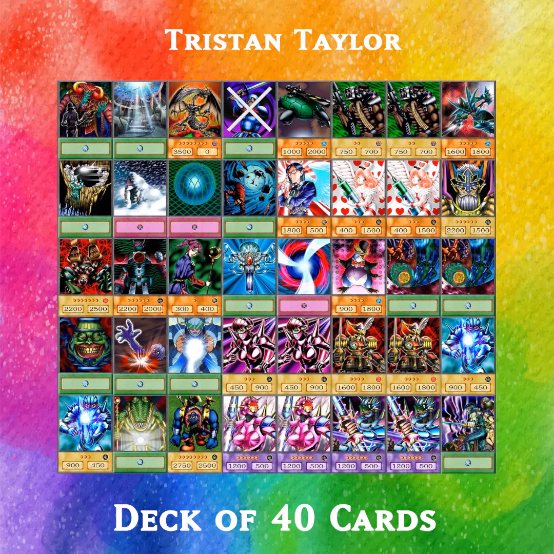 What is Tristan's deck in Yu-Gi-Oh dark duel stories?