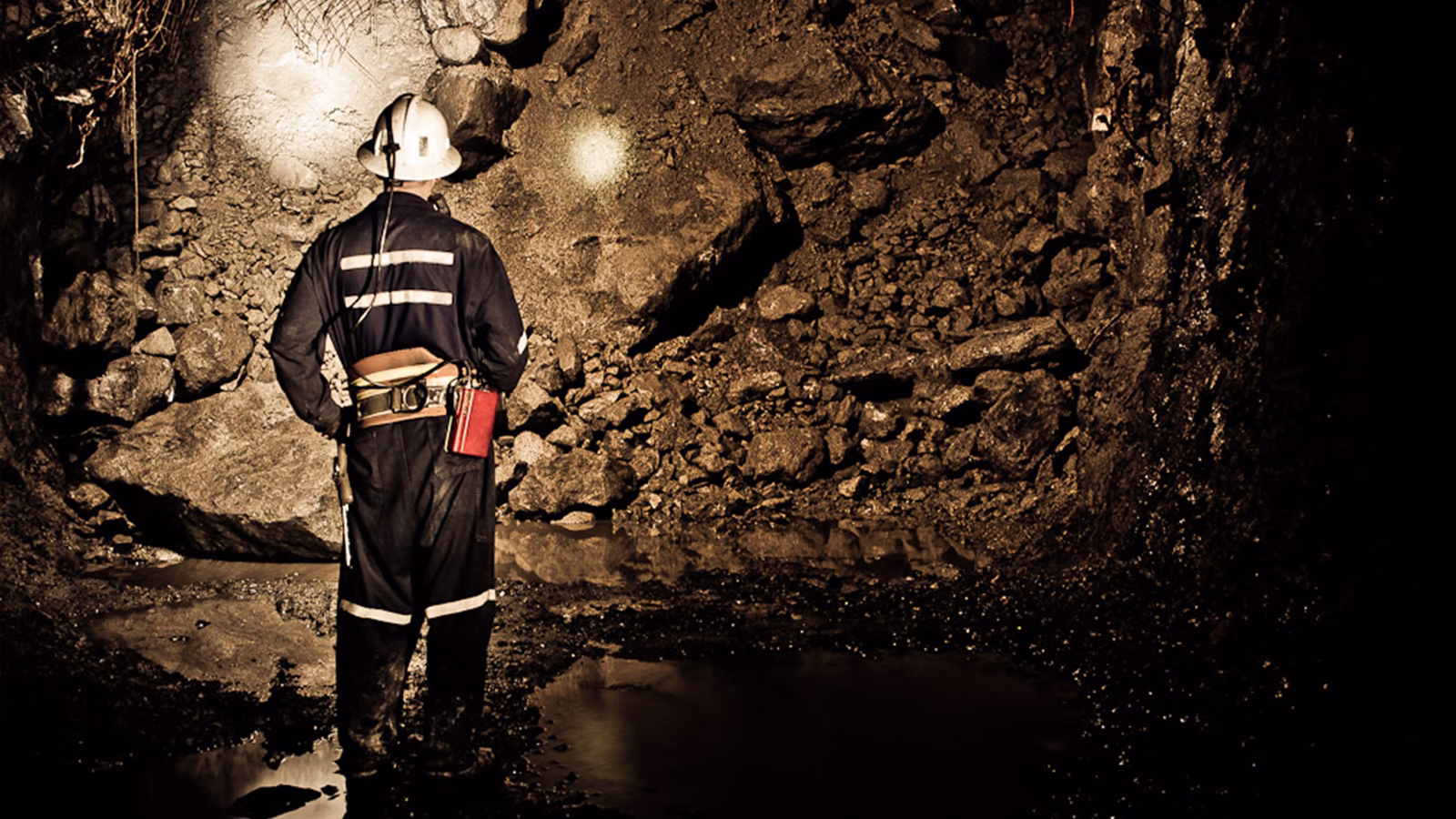How deep is Mponeng gold mine?