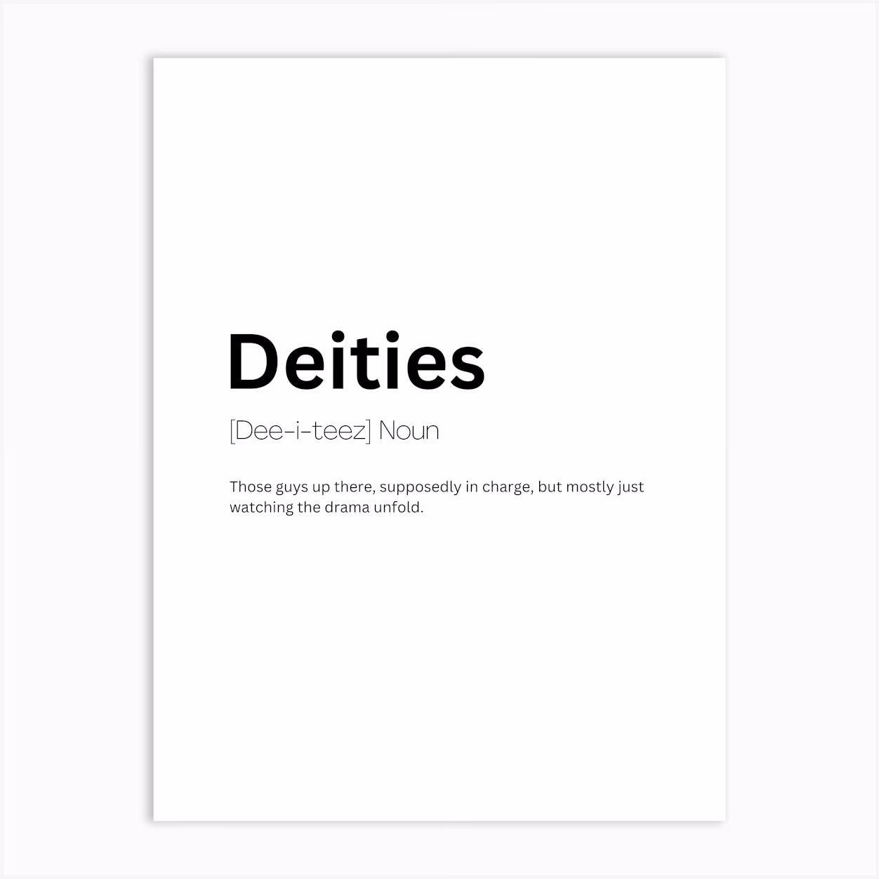 What is a deity in Greek mythology?