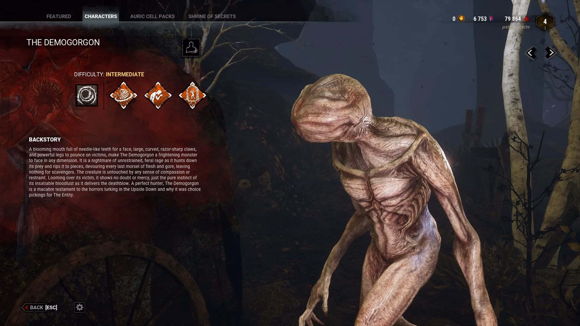 What perks does the Demogorgon use?