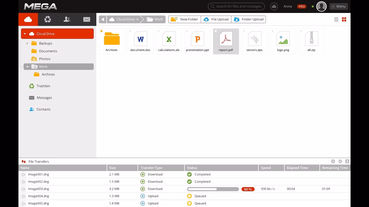 ¿Cómo descargar archivos desde Mega?