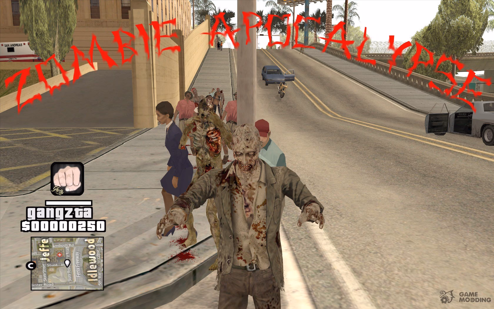 How many zombies are there in San Andreas?