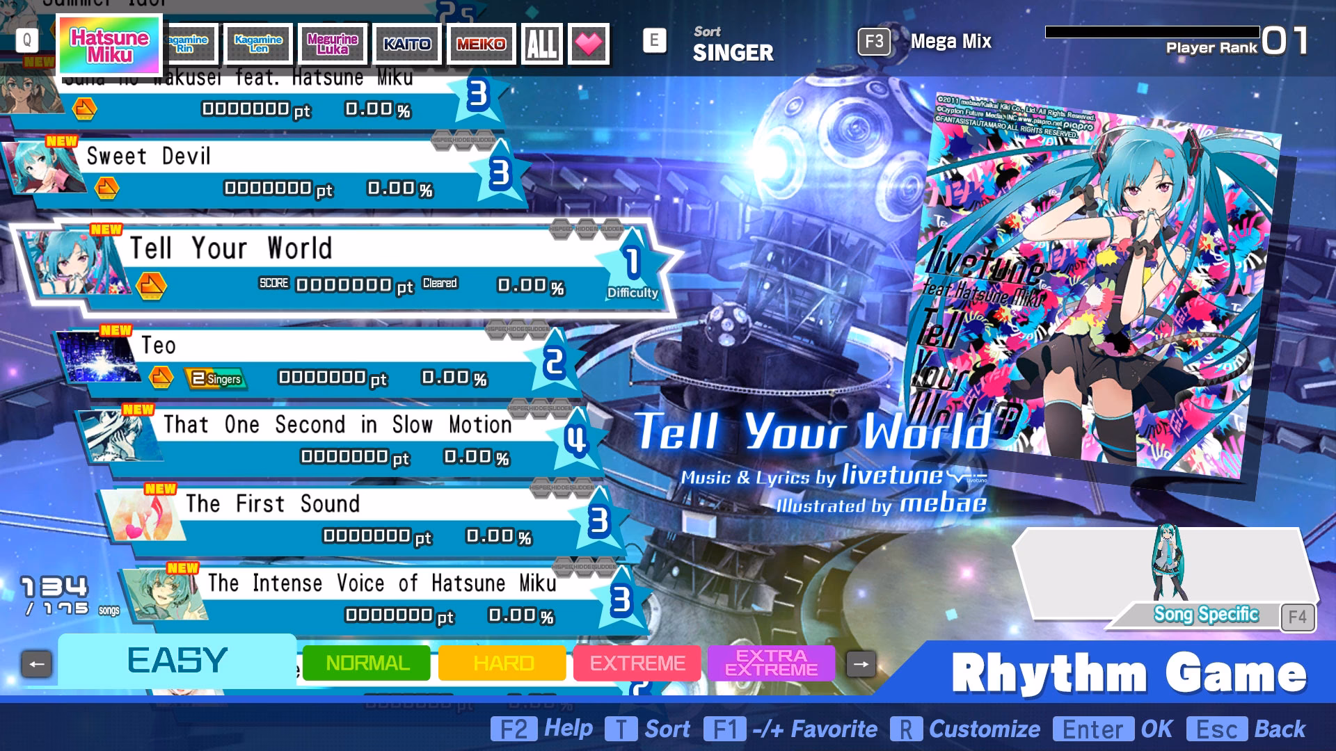 How many songs are in Project DIVA?