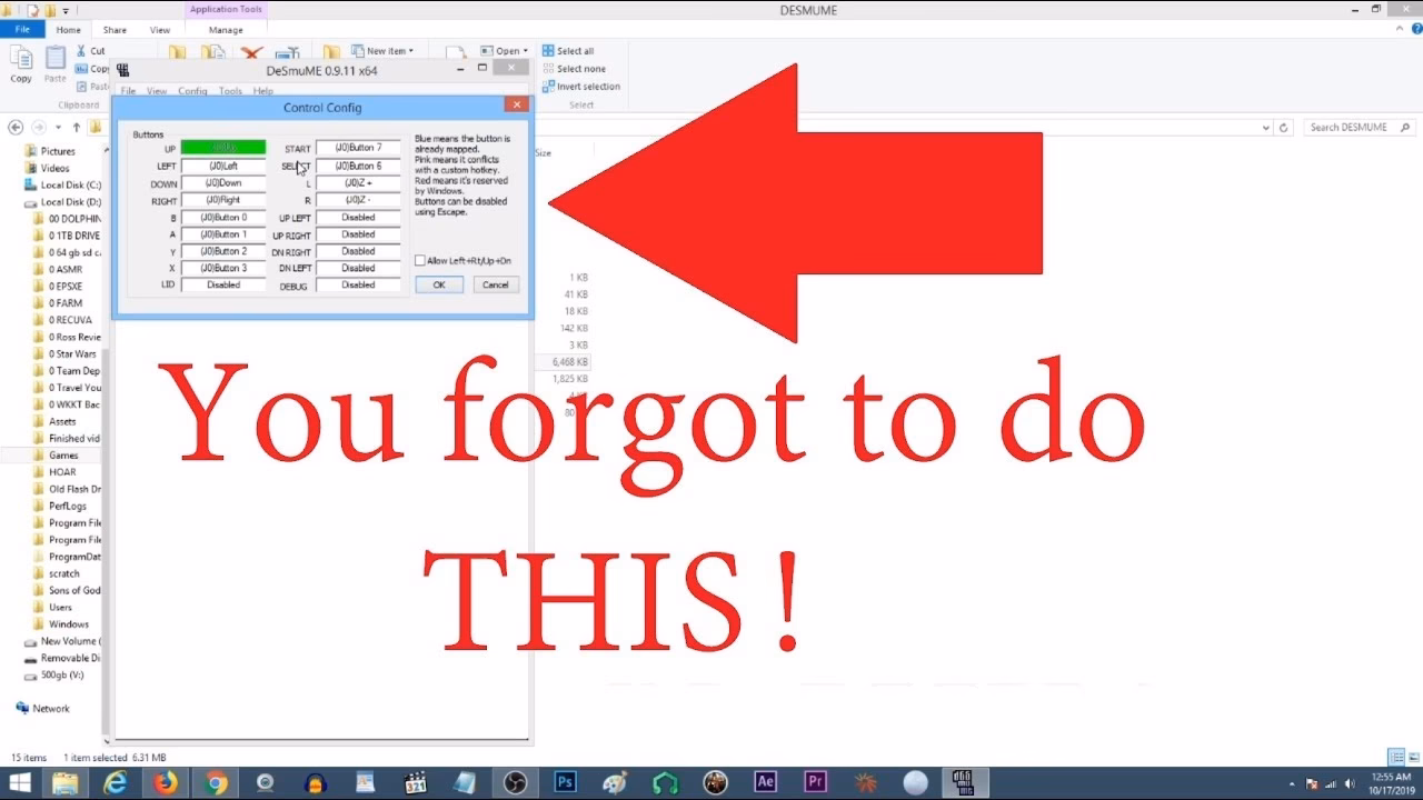 How do I assign a control in DeSmuME?