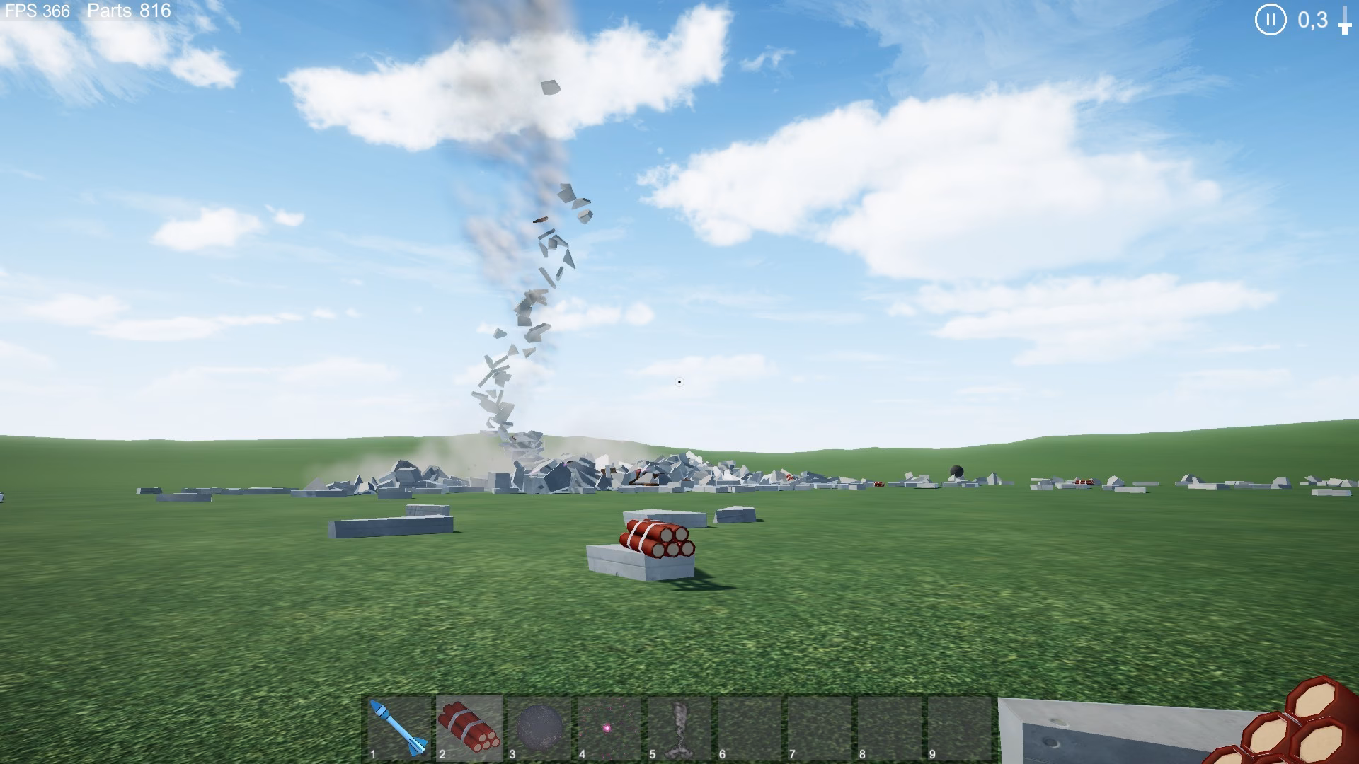 What is advanced destruction physics?
