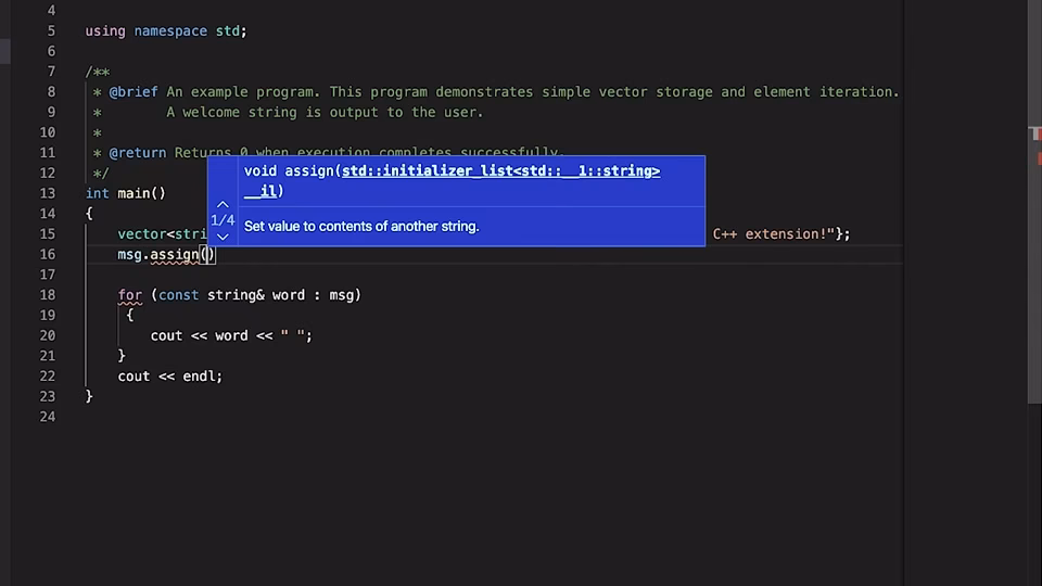What is IntelliSense for C++?
