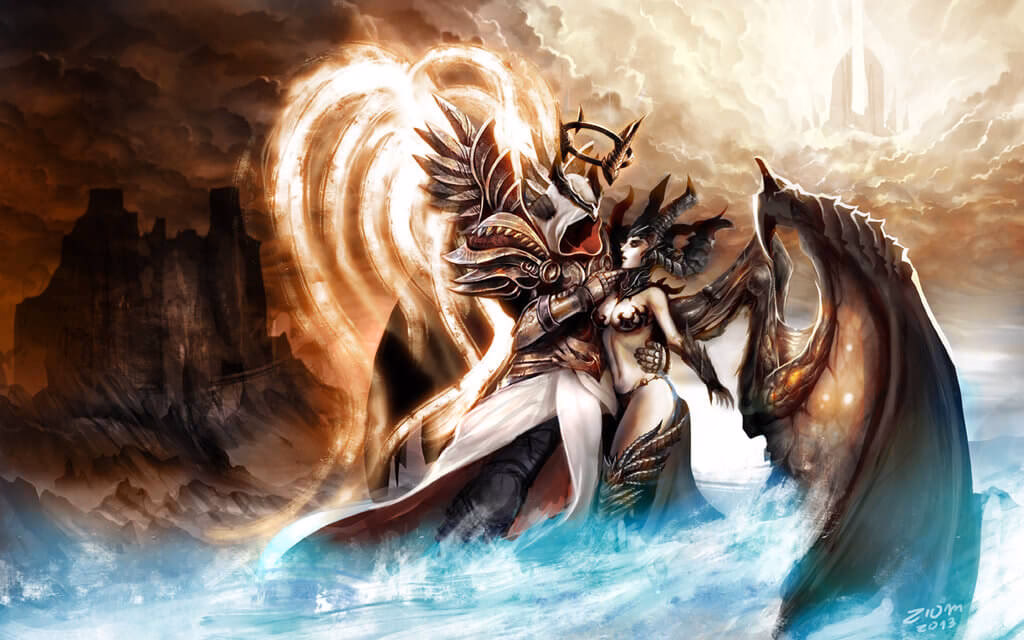 What are some common features between demons and Angels?